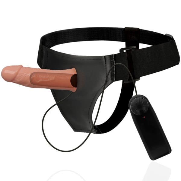 HARNESS ATTRACTION - GREGORY HOLLOW RNES WITH VIBRATOR 16.5 X 4.3CM 3